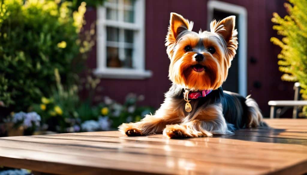 yorkie eating wet dog food