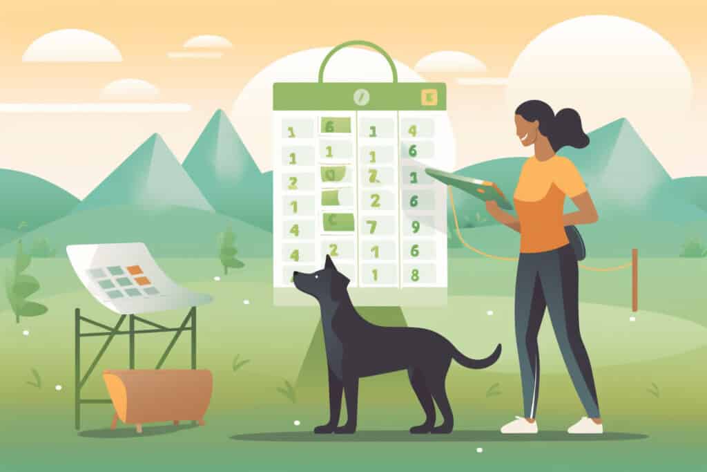 dog training plan template excel